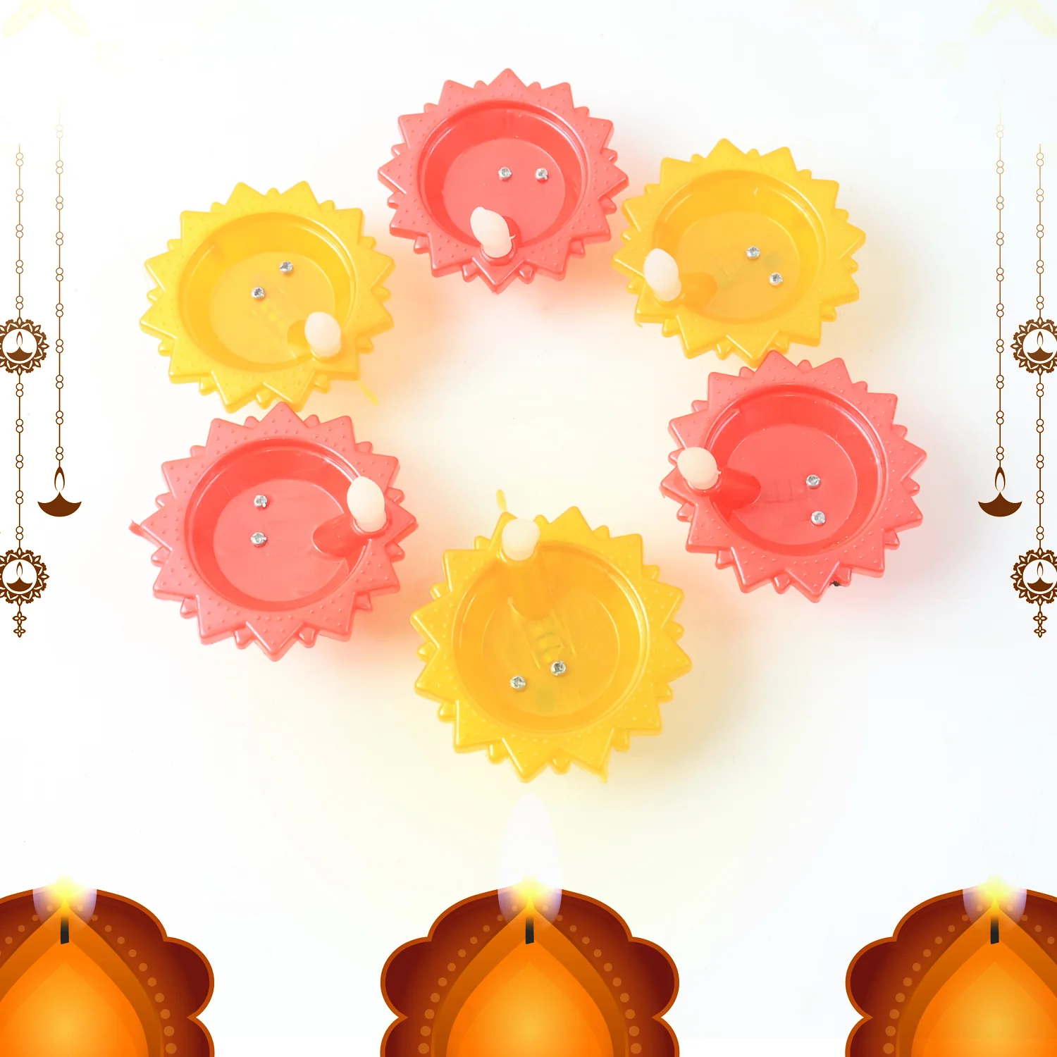 Water Sensor LED Diya Set (6 Pc) - Image 8