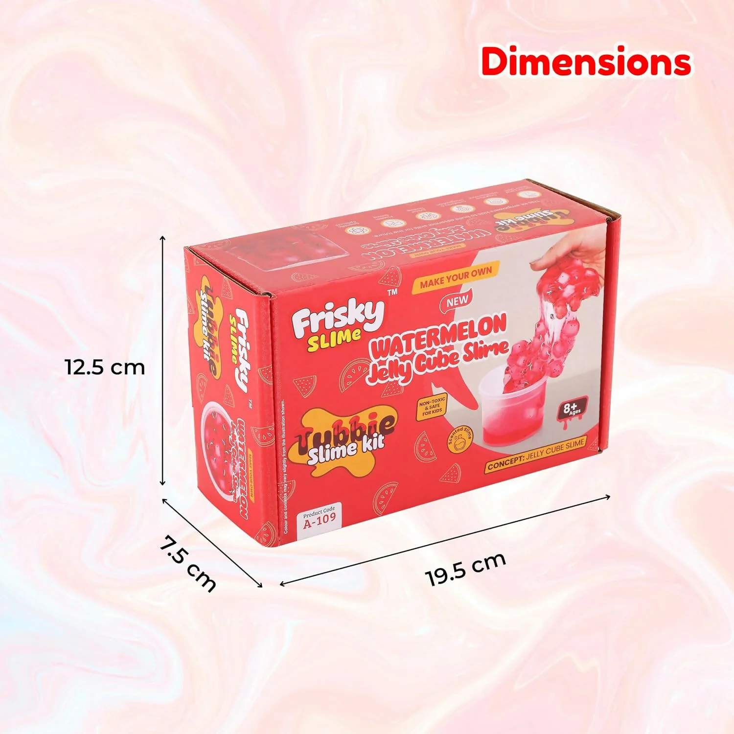 Watermelon Jelly Cube Slime Making Kit for Kids – DIY Tubbie Slime Kit with Activator - Image 7