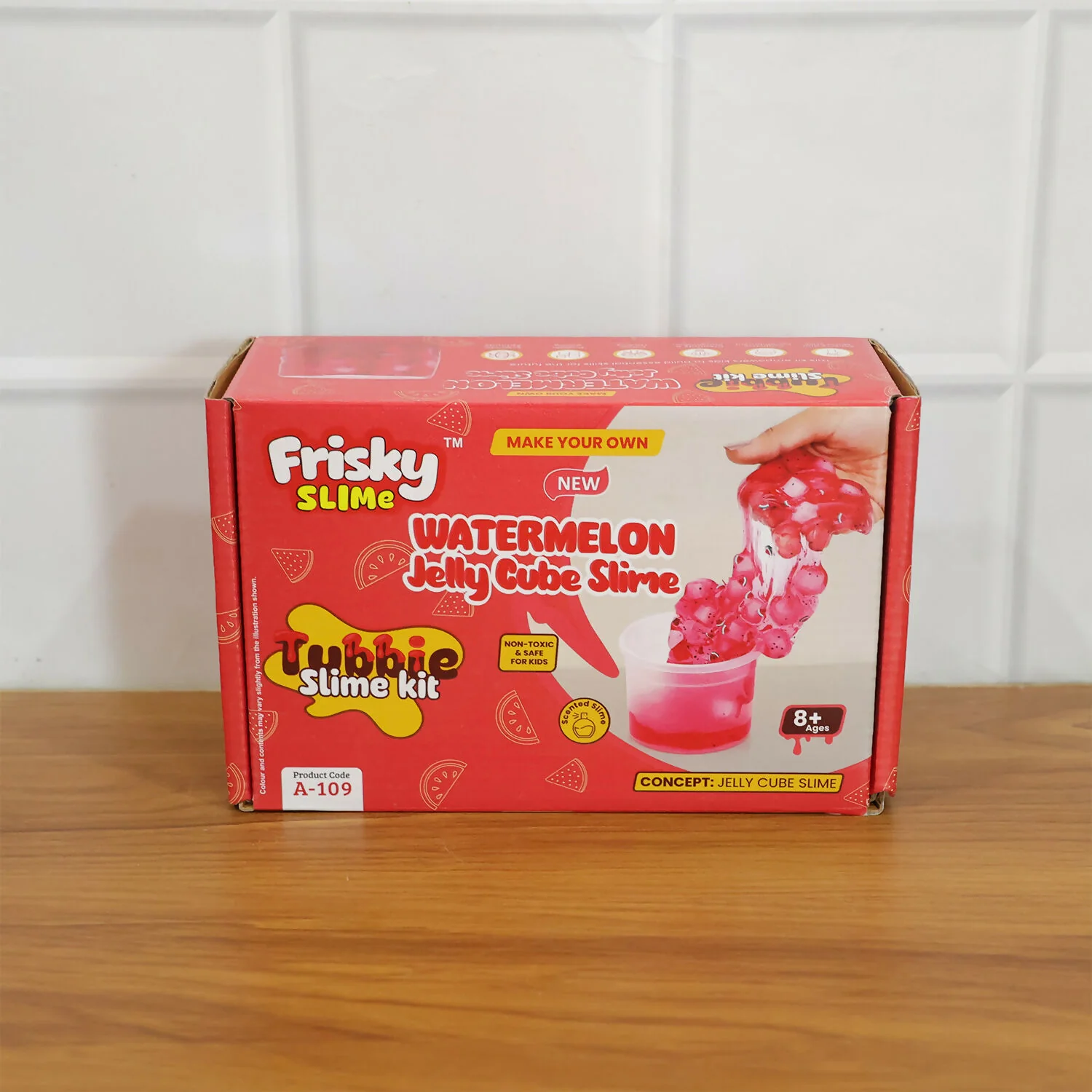 Watermelon Jelly Cube Slime Making Kit for Kids – DIY Tubbie Slime Kit with Activator - Image 8
