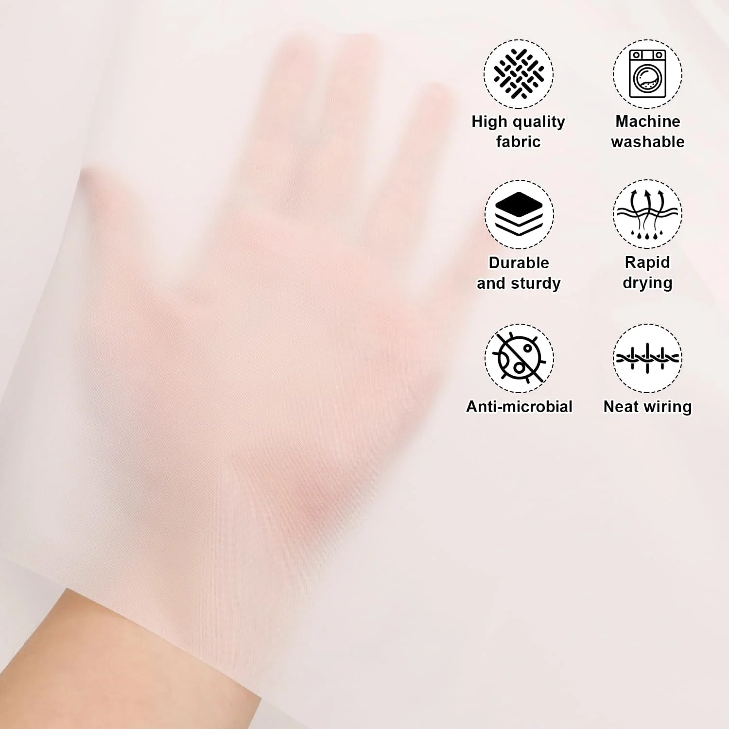 Waterproof Anti-Mildew Frosted Shower Curtain (Standard Fit / 51×79 Inch) - Image 4