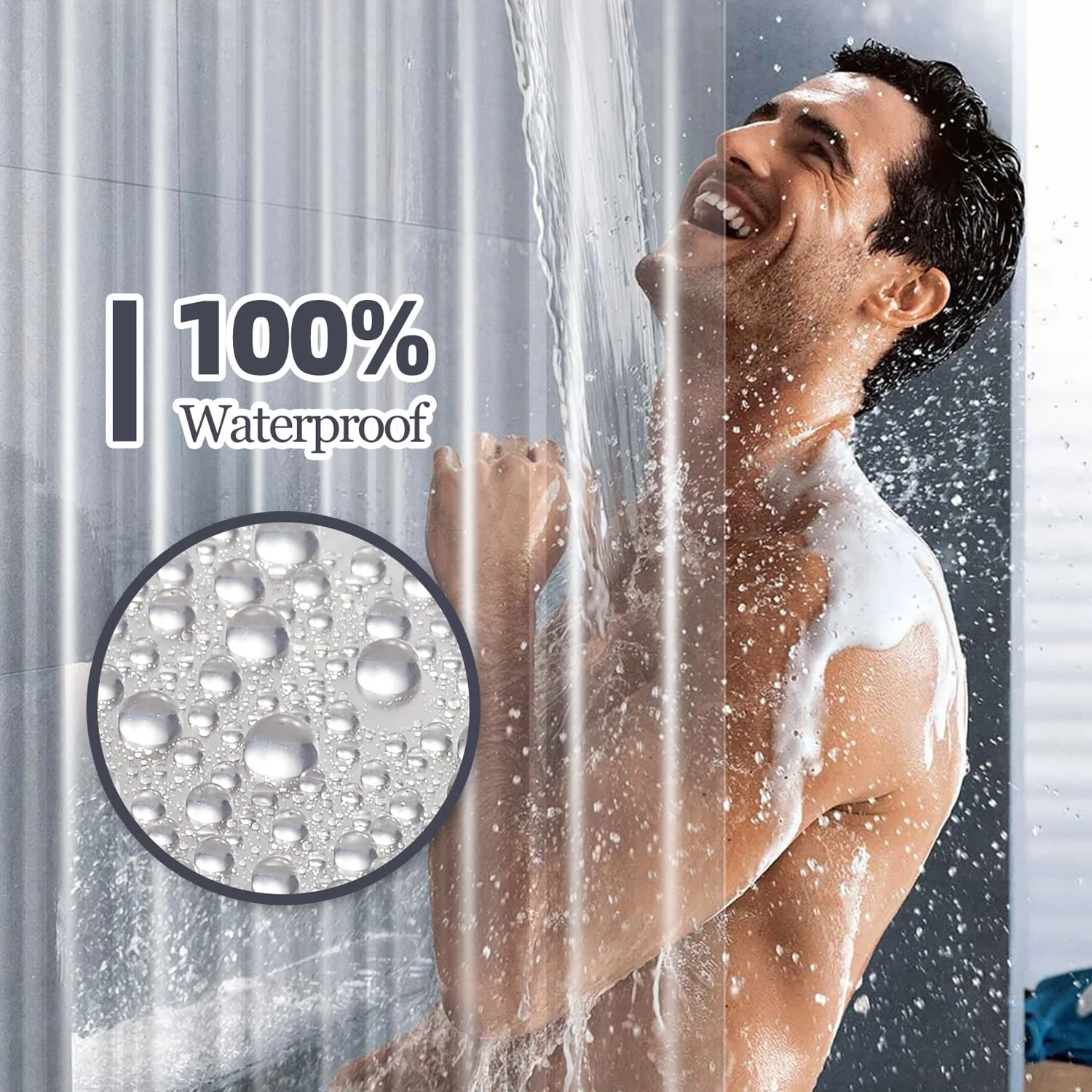 Waterproof Anti-Mildew Frosted Shower Curtain (Standard Fit / 51×79 Inch) - Image 7