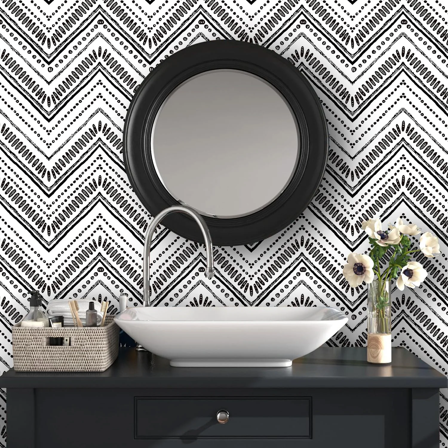 Waterproof Chevron Pattern Wall Sticker 45cm x 3meter (1 Pc) - Image 3