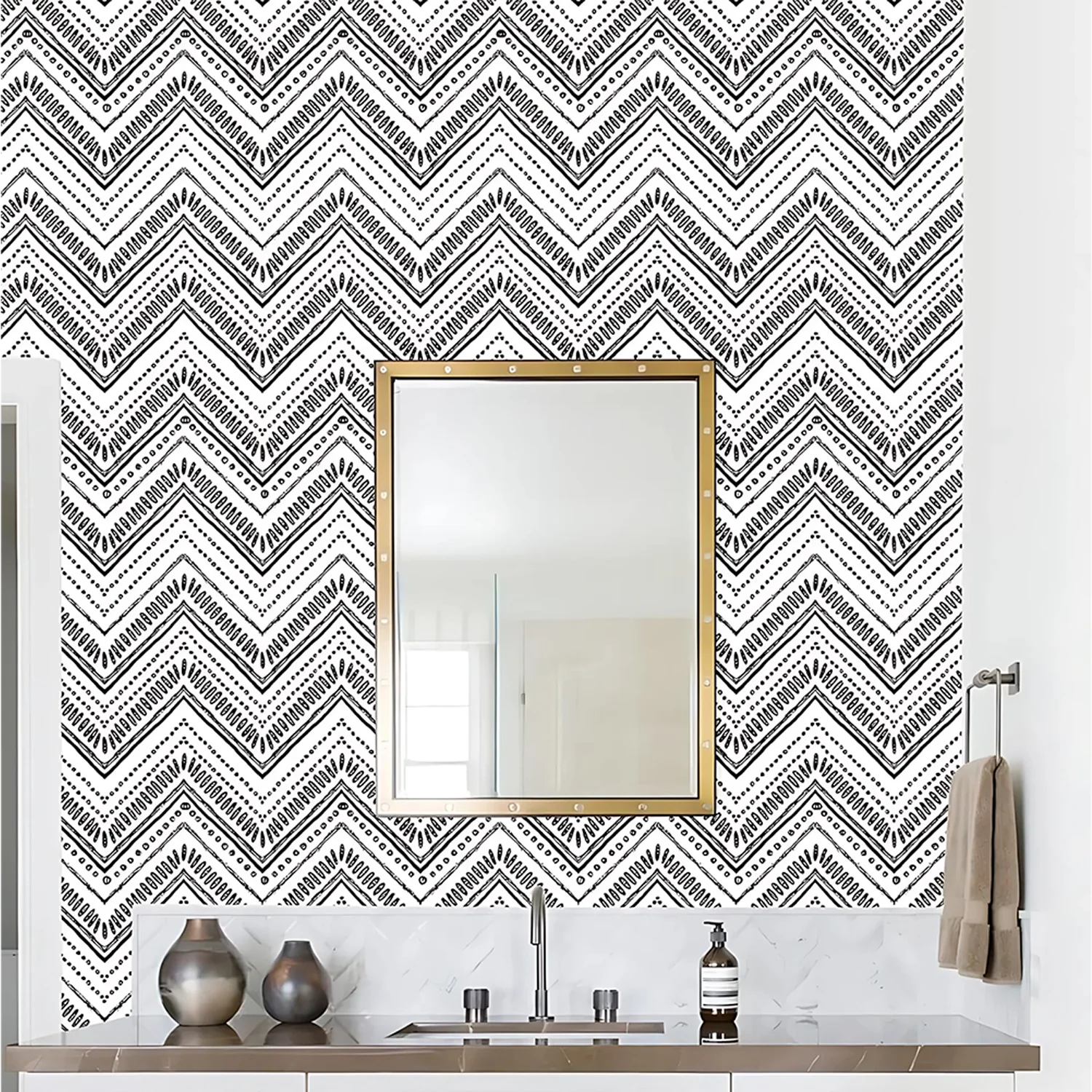 Waterproof Chevron Pattern Wall Sticker 45cm x 3meter (1 Pc) - Image 8