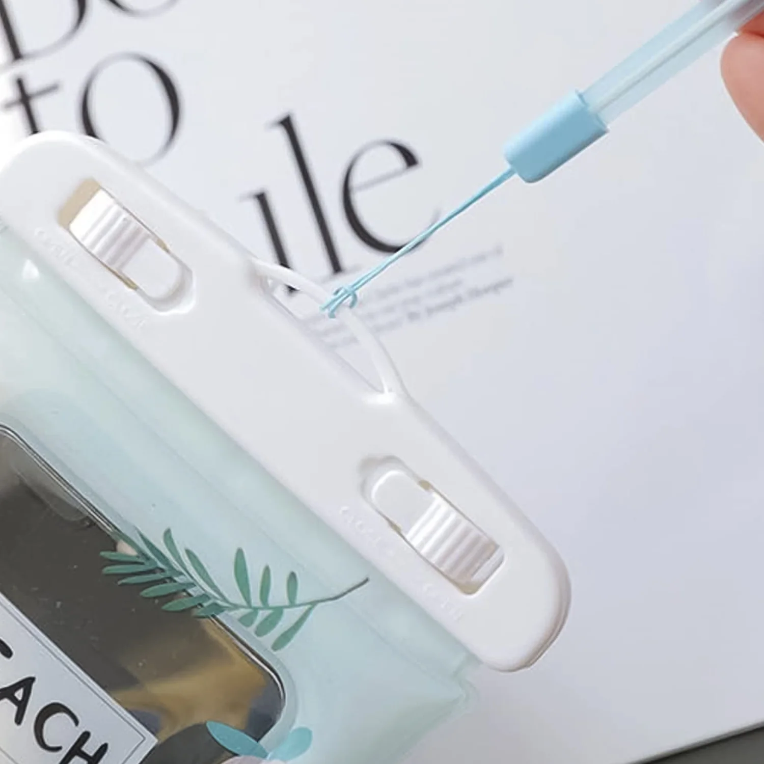 Waterproof Peach Transparent Mobile Pouch with Neck Strap (1 Pc) - Image 3