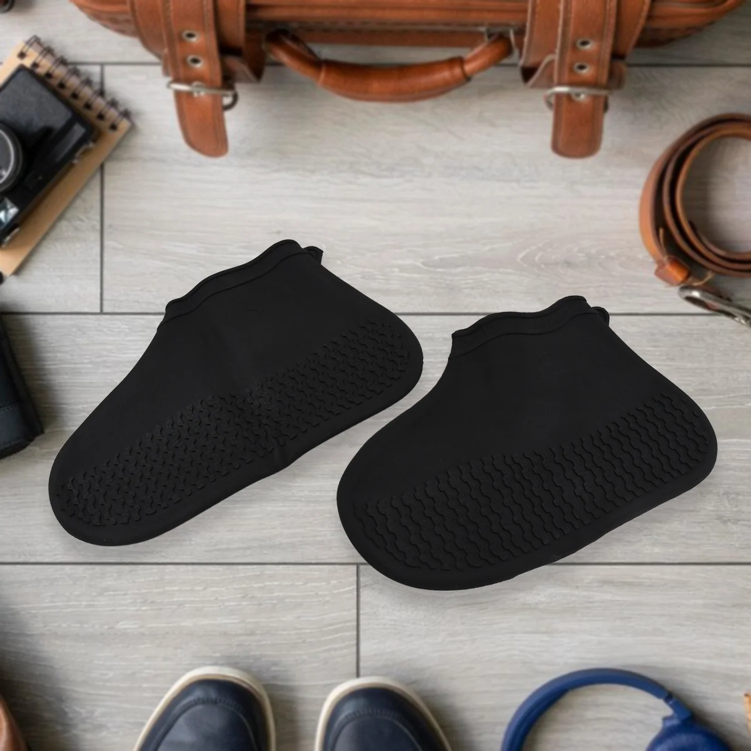 Non-Slip Silicone Waterproof Anti-Skid Reusable Shoe Covers (Small, 1 Pair) - Image 2