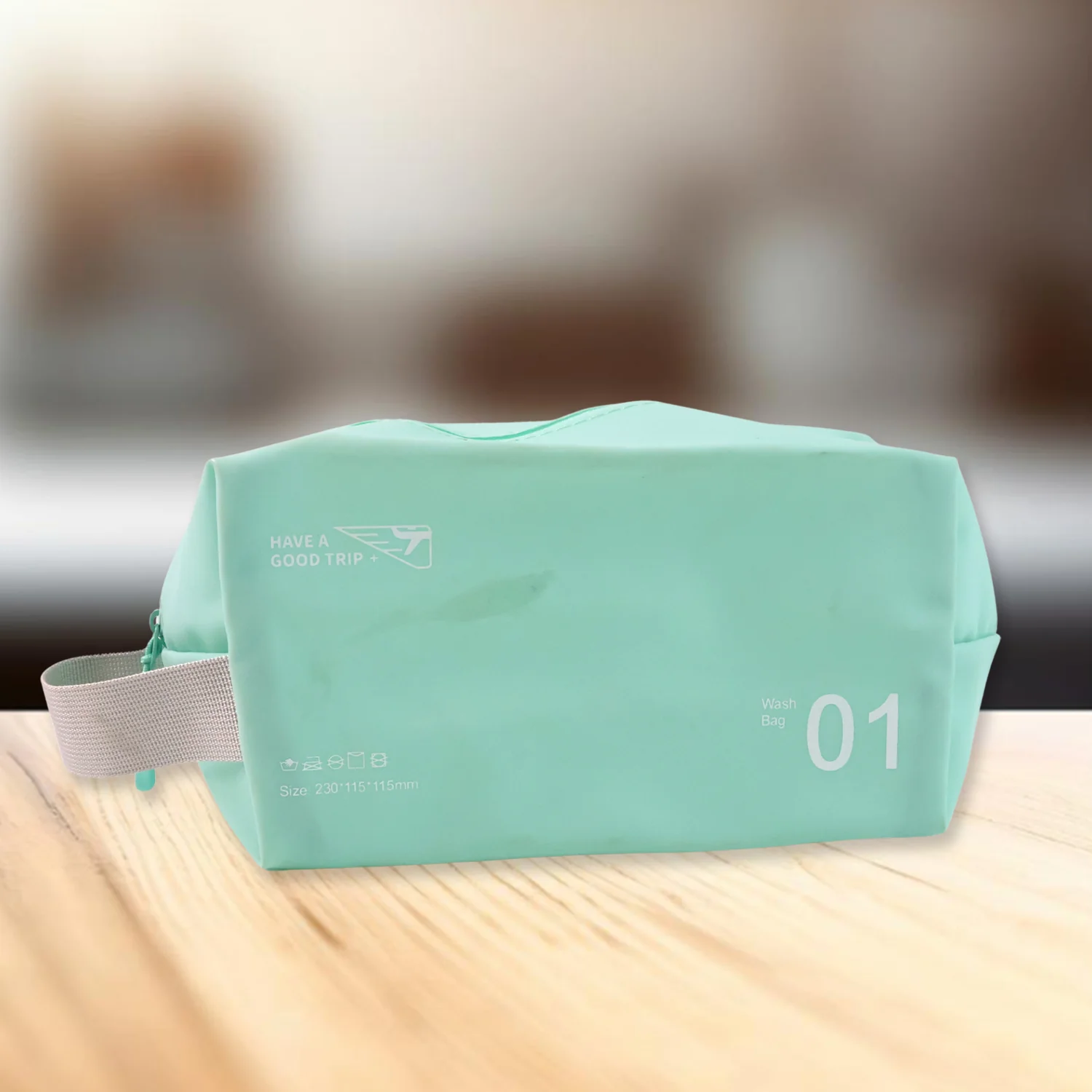 Waterproof Travel Toiletry Wash Bag /  Pouch with Zipper Side Handle - (1 Pc) - Image 4