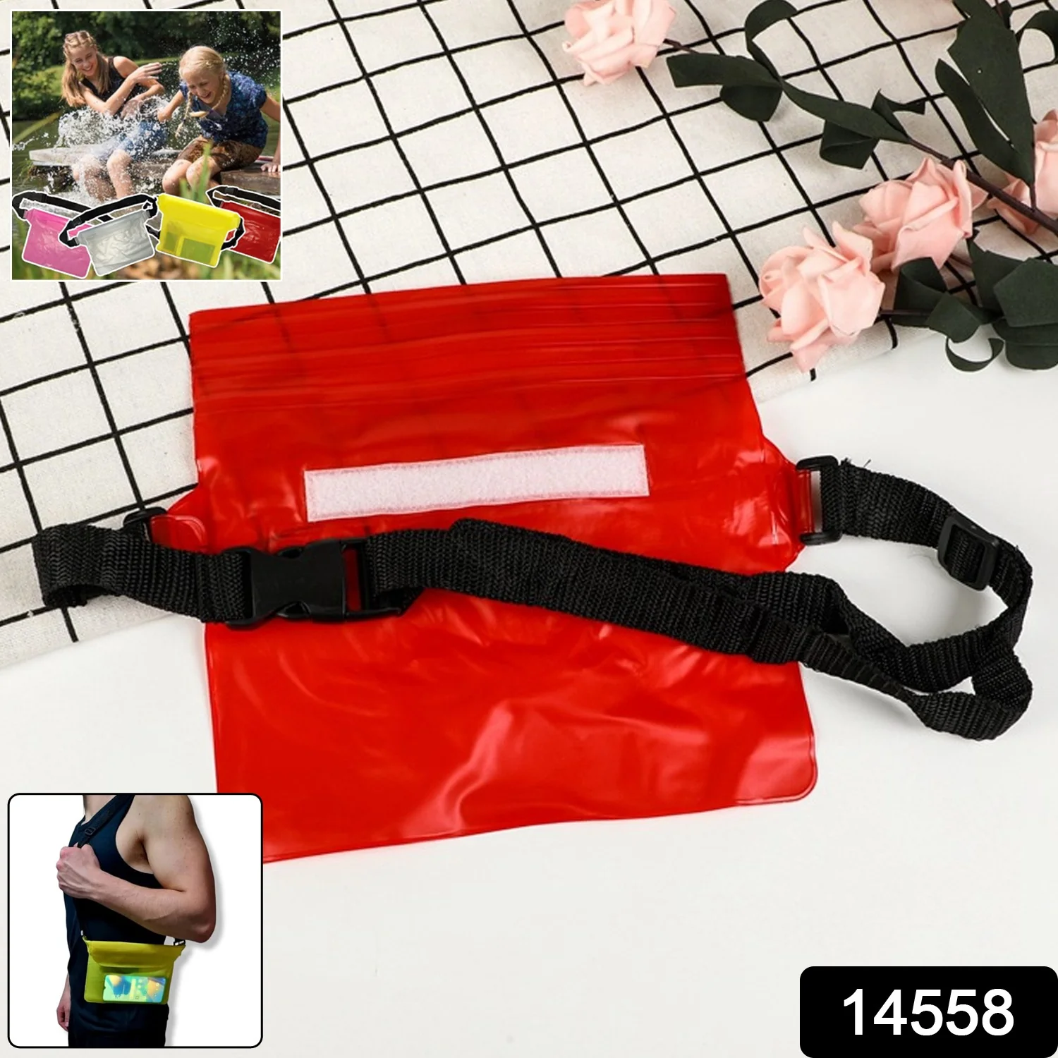 Waterproof Waist Pouch Bag with Adjustable Strap (1 Pc) - Image 2