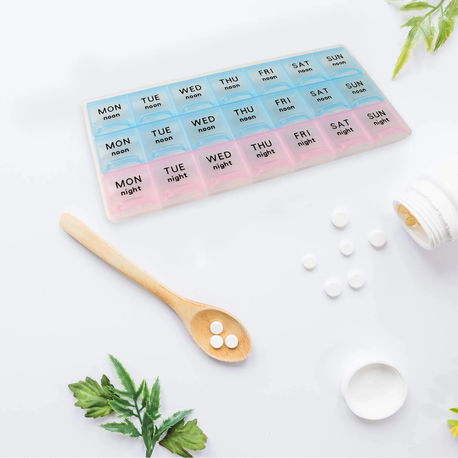 Weekly Pill Organizer Box with 21 Compartments (1 Pc) - Image 4