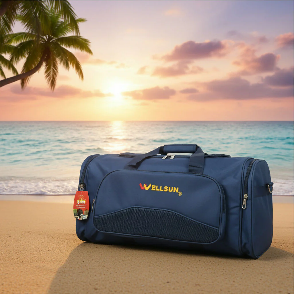 WELLSUN Large Travel Duffle Bag with Shoulder Strap & Multiple Pockets - Image 2