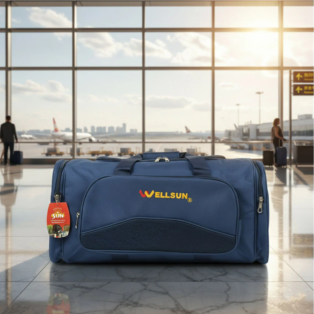 WELLSUN Large Travel Duffle Bag with Shoulder Strap & Multiple Pockets - Image 3