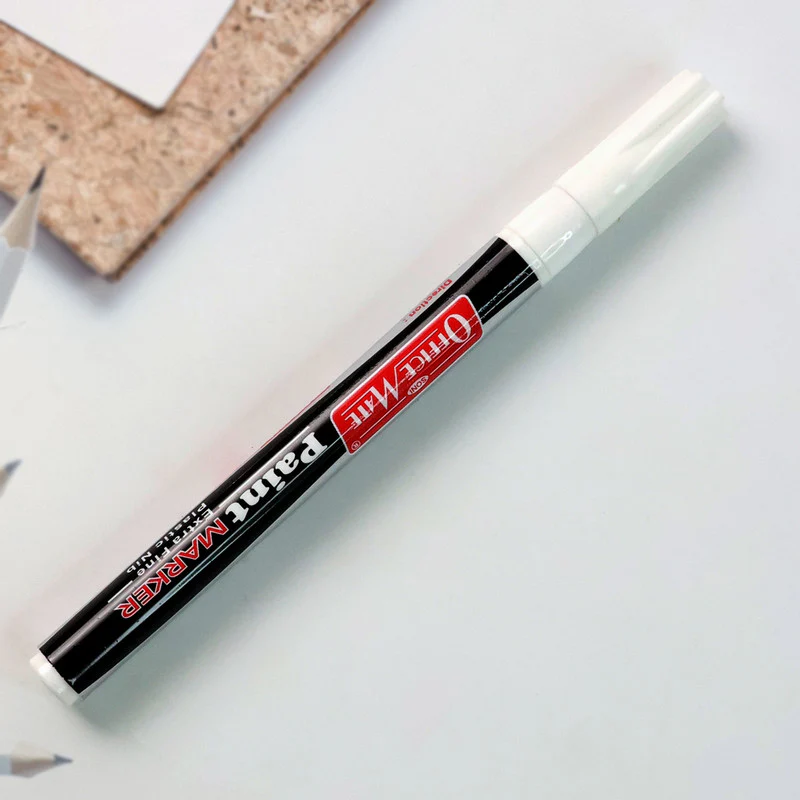 White Paint Marker Pen – Extra Fine Tip for Permanent Marking on All Surfaces - Image 4
