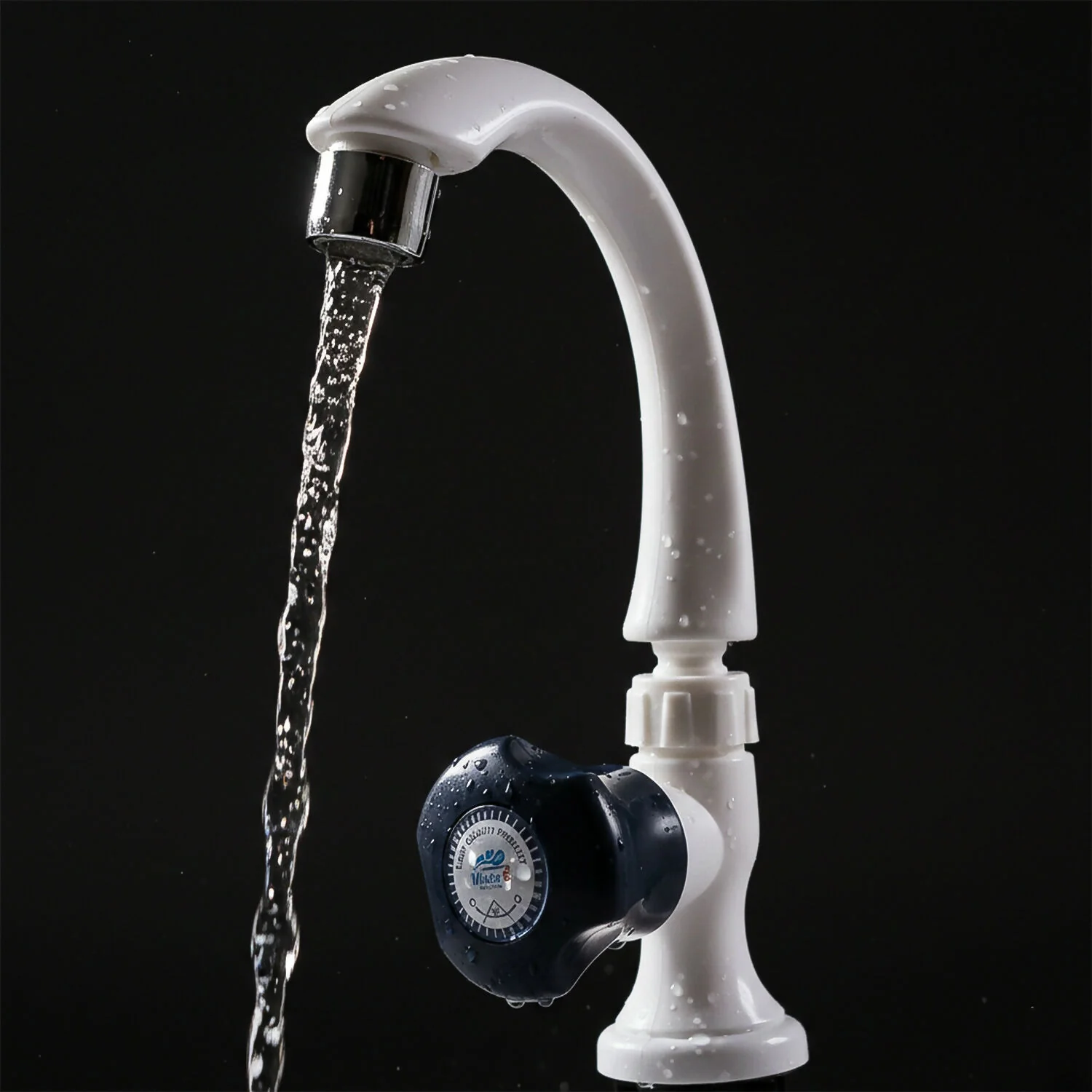 White Plastic Swan Neck Water Tap for Kitchen & Wash Basin – Smooth Flow Sink Faucet - Image 4