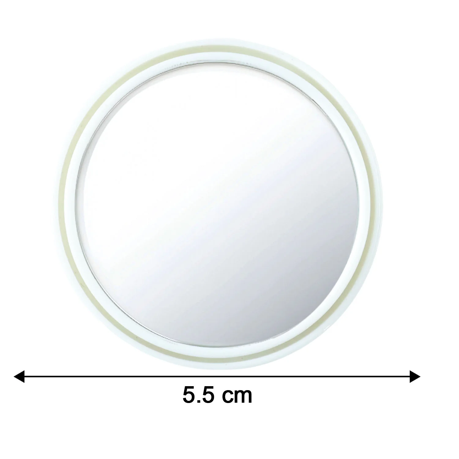 White Round Car Blind Spot Rear View Mirror Set (2 Pc) - Image 6
