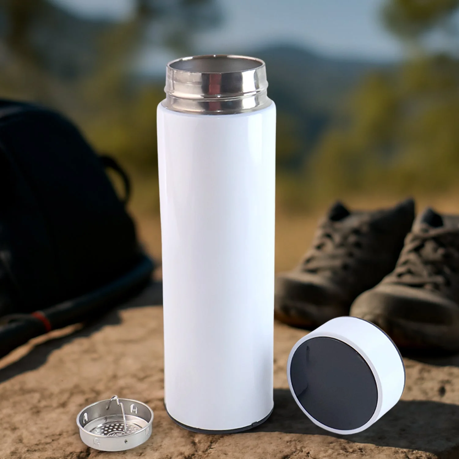 White Vacuum Insulated Water Bottle (1 Pc / 500ML) - Image 4