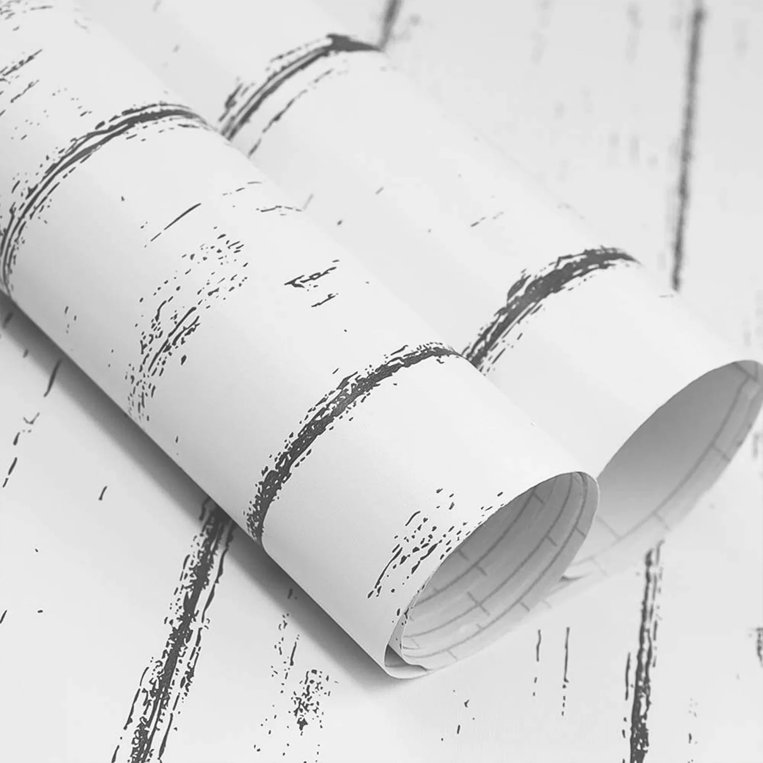 White Wood Grain Self-Adhesive Wallpaper 45 cm x 10 meter (1 Pc) - Image 3