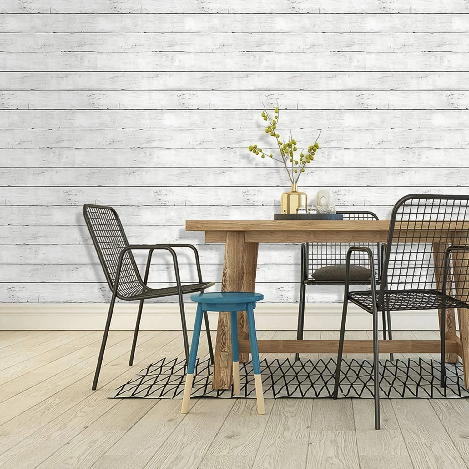White Wood Grain Self-Adhesive Wallpaper 45 cm x 10 meter (1 Pc) - Image 8