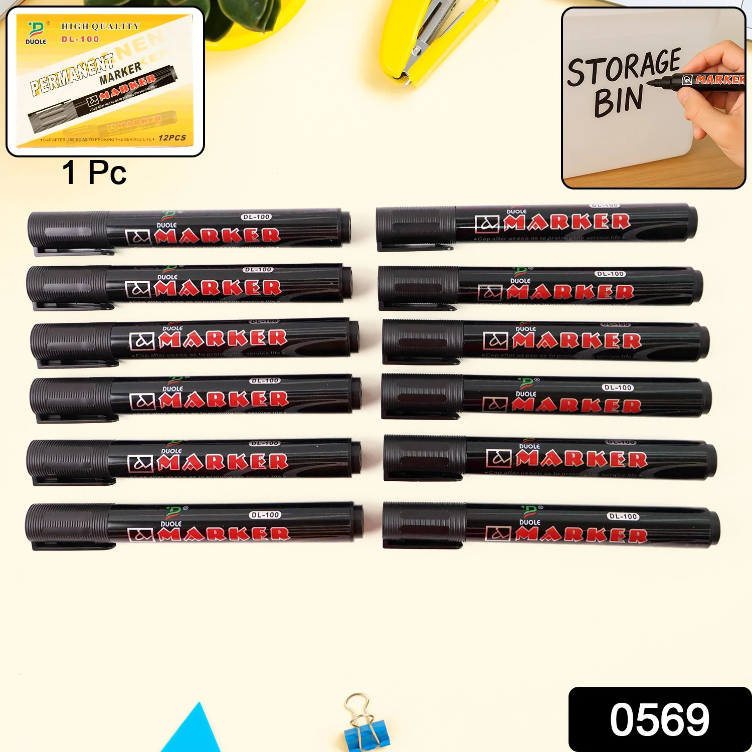 Whiteboard  Black Ink Marker (1 Pc) - Image 2