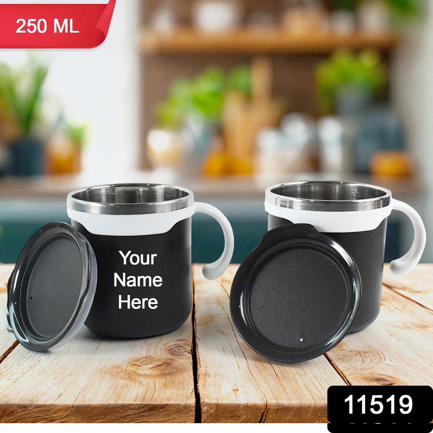 Customize 2 Pcs Premium Mocha Mug Set 250 ml - Image 2