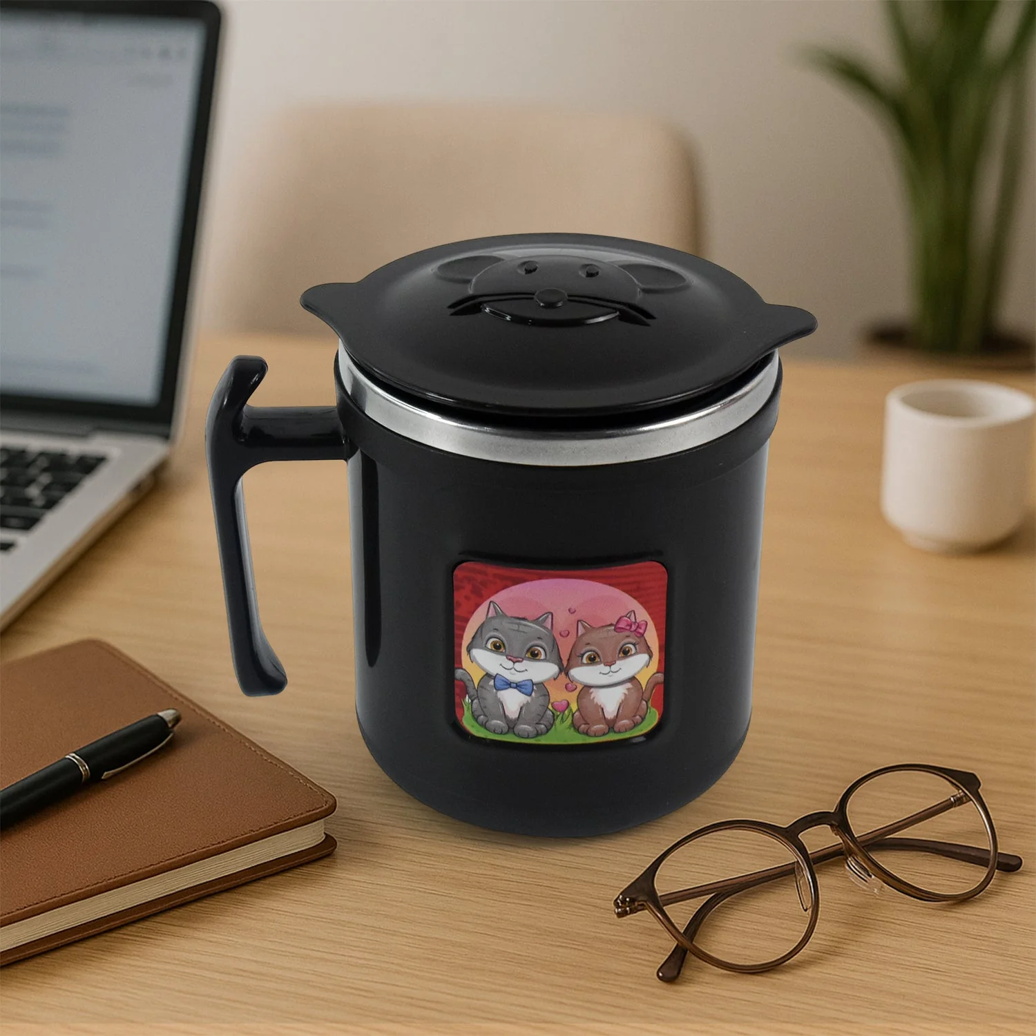 Customize 1 Pc Apex Cat Mug – 250 ml Stainless Steel Insulated Inner Cute Cat Print - Image 3