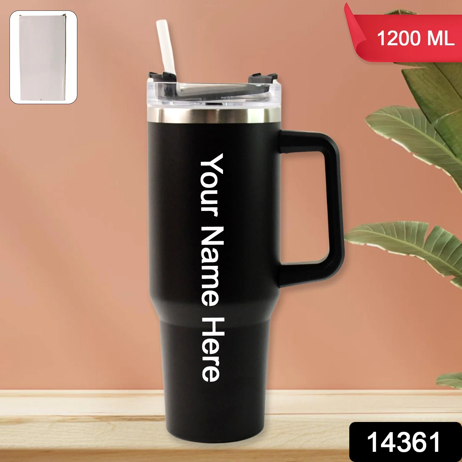 Customize / personalized Extra Large Insulated Travel Mug, Tumbler (1200ML - 1 Pc) - Image 2
