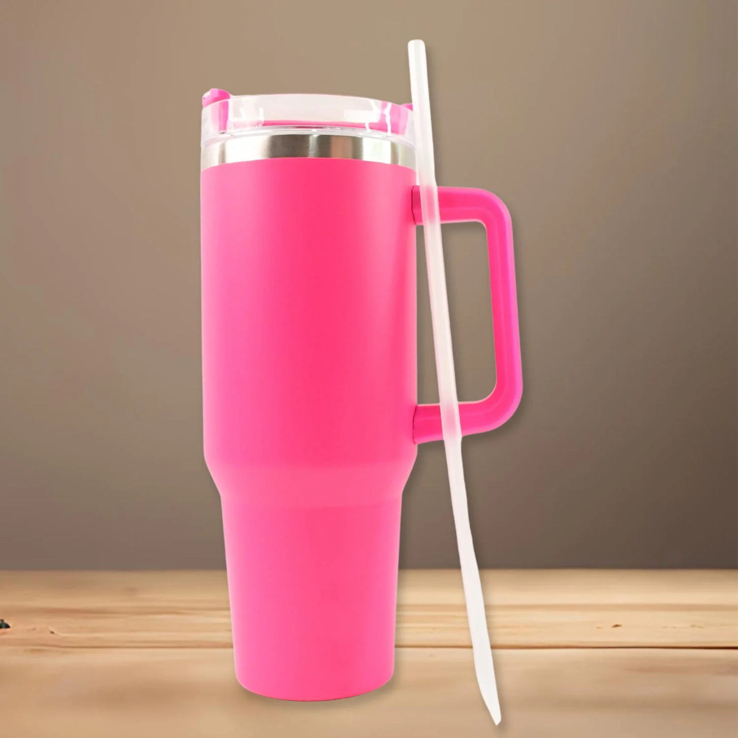Customize,Personalized Pink Large Insulated Travel Mug, Tumbler (1200ML - 1 Pc) - Image 3