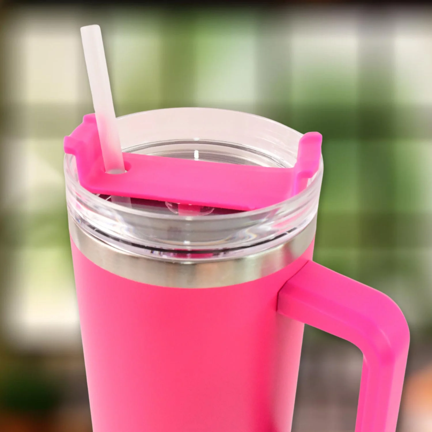 Customize,Personalized Pink Large Insulated Travel Mug, Tumbler (1200ML - 1 Pc) - Image 4