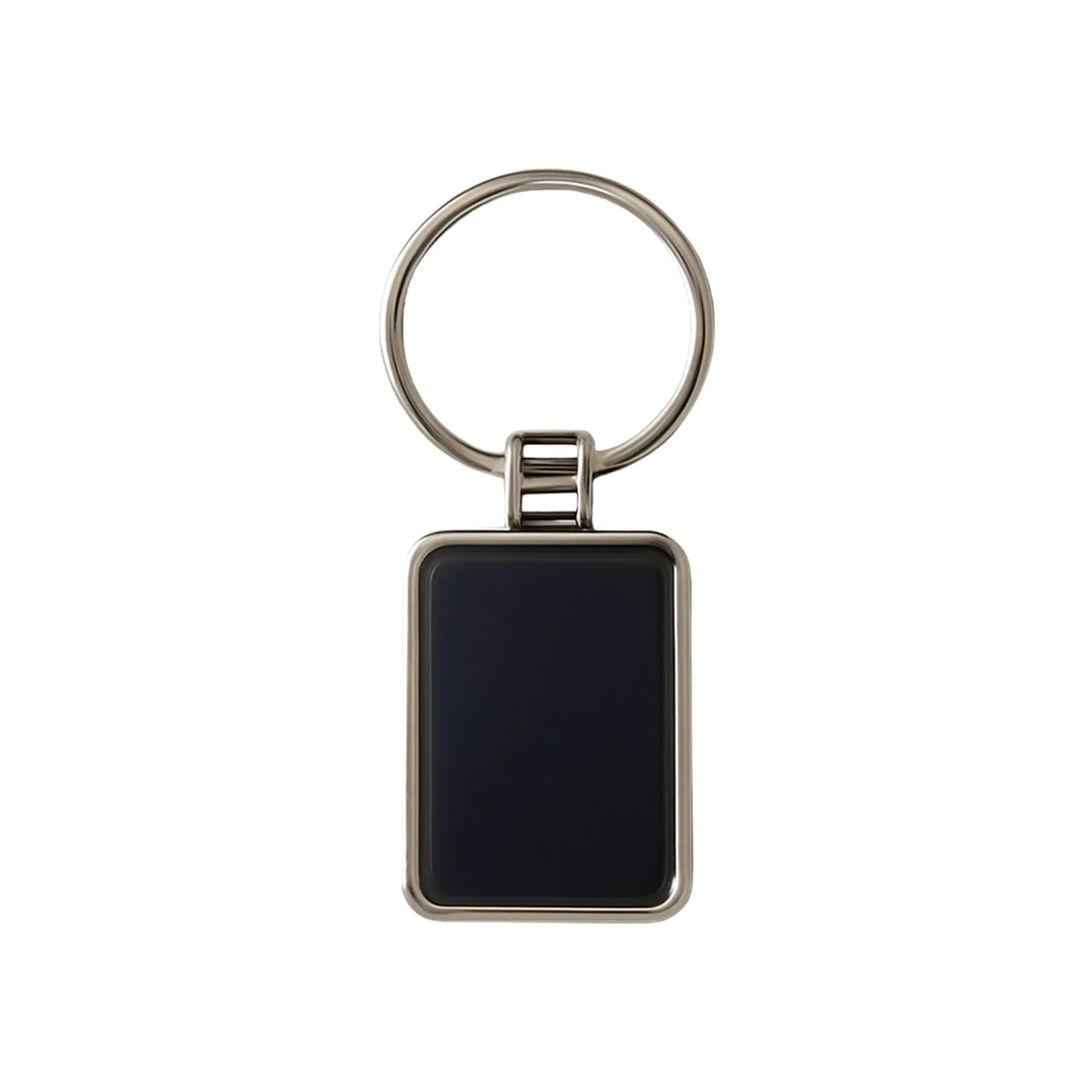 Customized / Personalized Premium Rectangular Black & Silver Metal Keychain (1 Pc) - Image 5