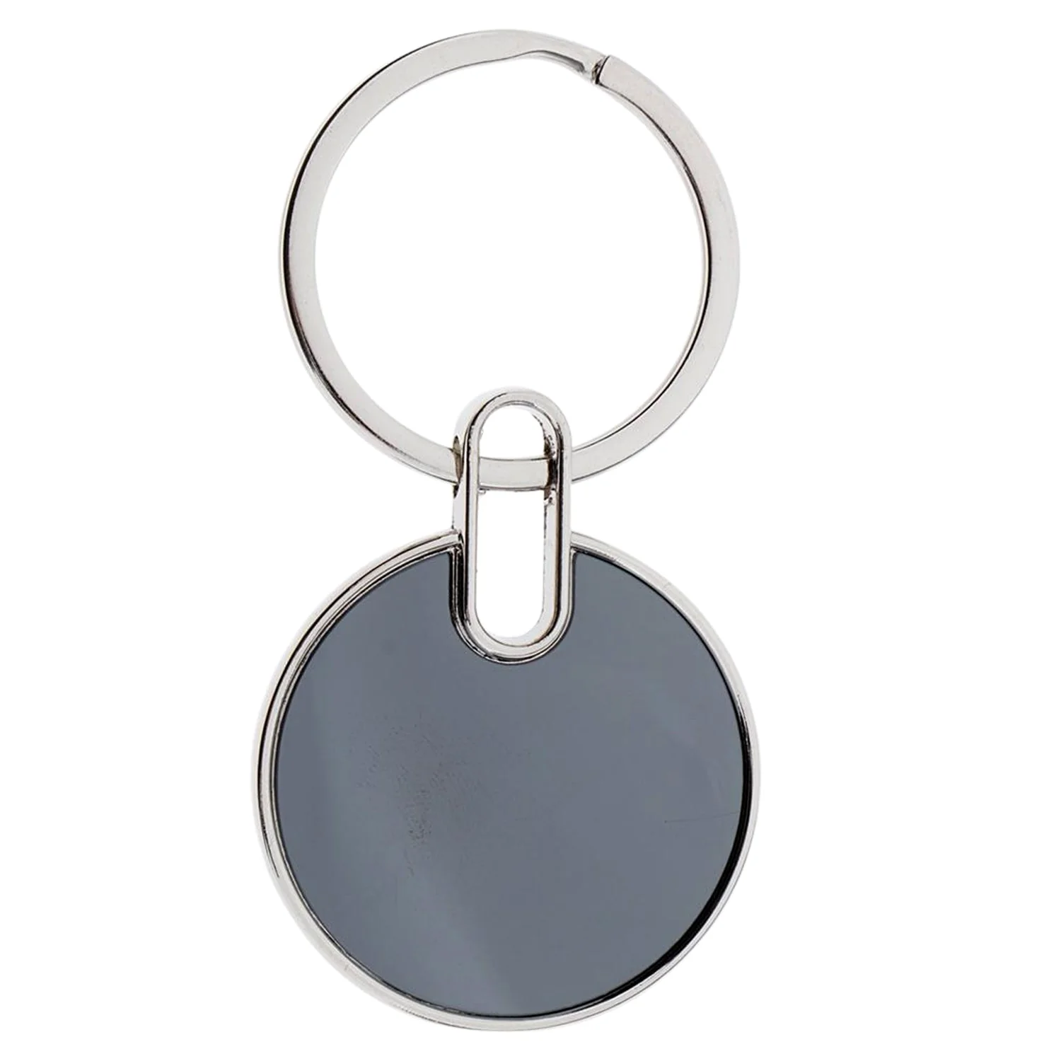 Customized / Personalized Sleek Black Round Metal Keychain (1 Pc) - Image 5