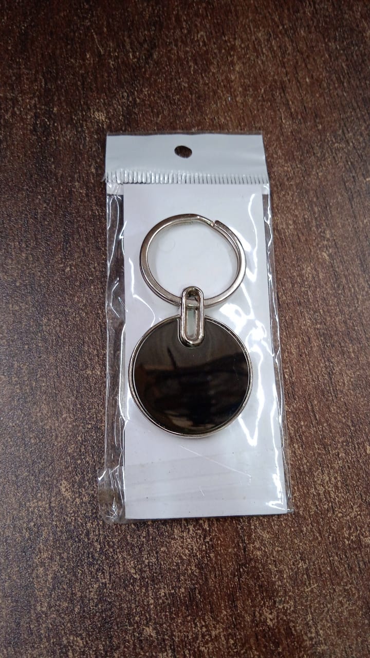Customized / Personalized Sleek Black Round Metal Keychain (1 Pc) - Image 8
