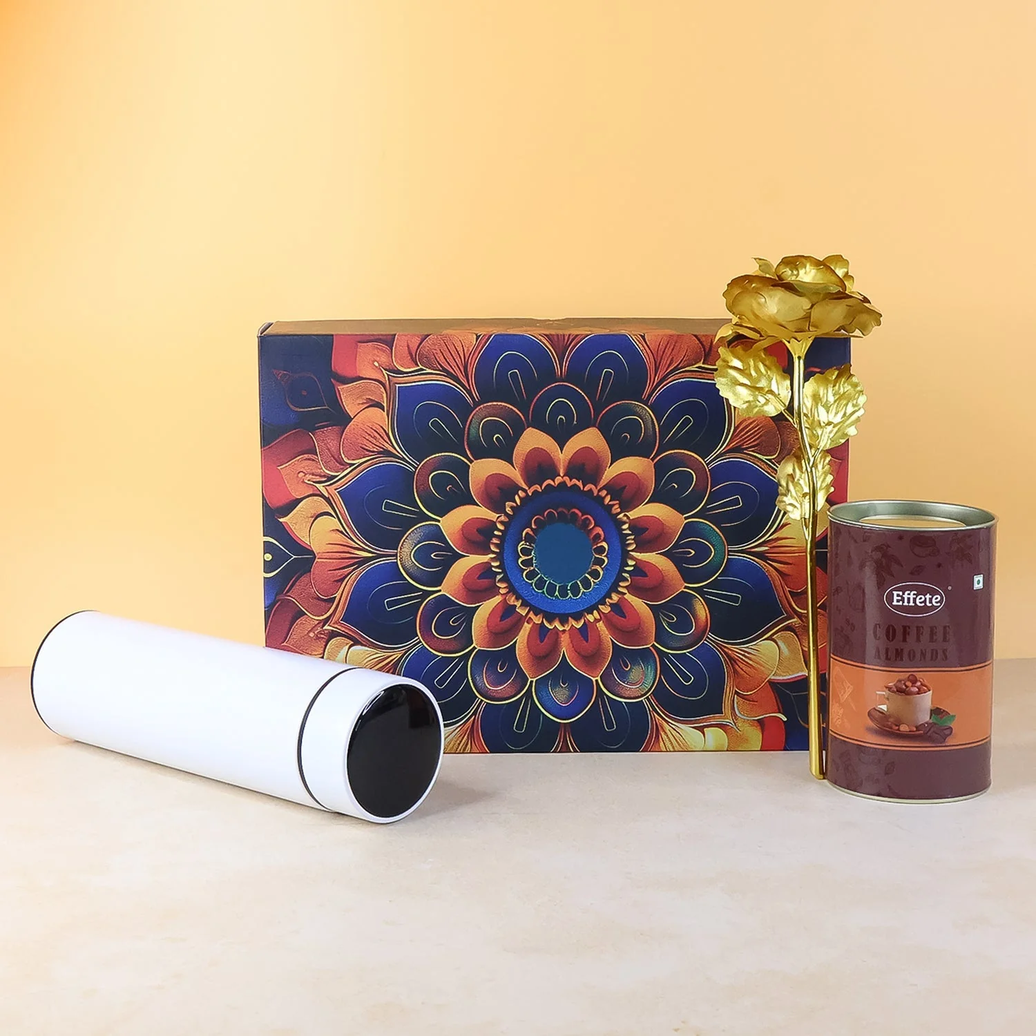 Personalized Temperature Bottle Effete Almonds with Golden Rose Bottle 3 Pc Mix - Image 3