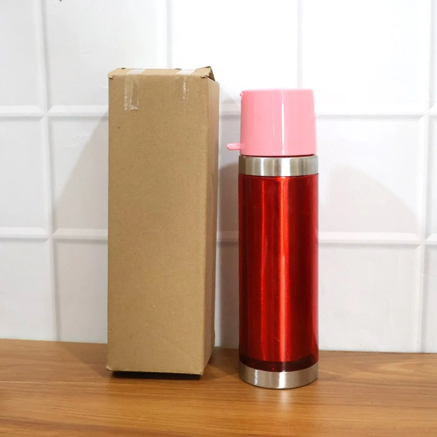 Customize Insulated Travel Mug Bottle with Handle Lid (500 ML) - Image 8