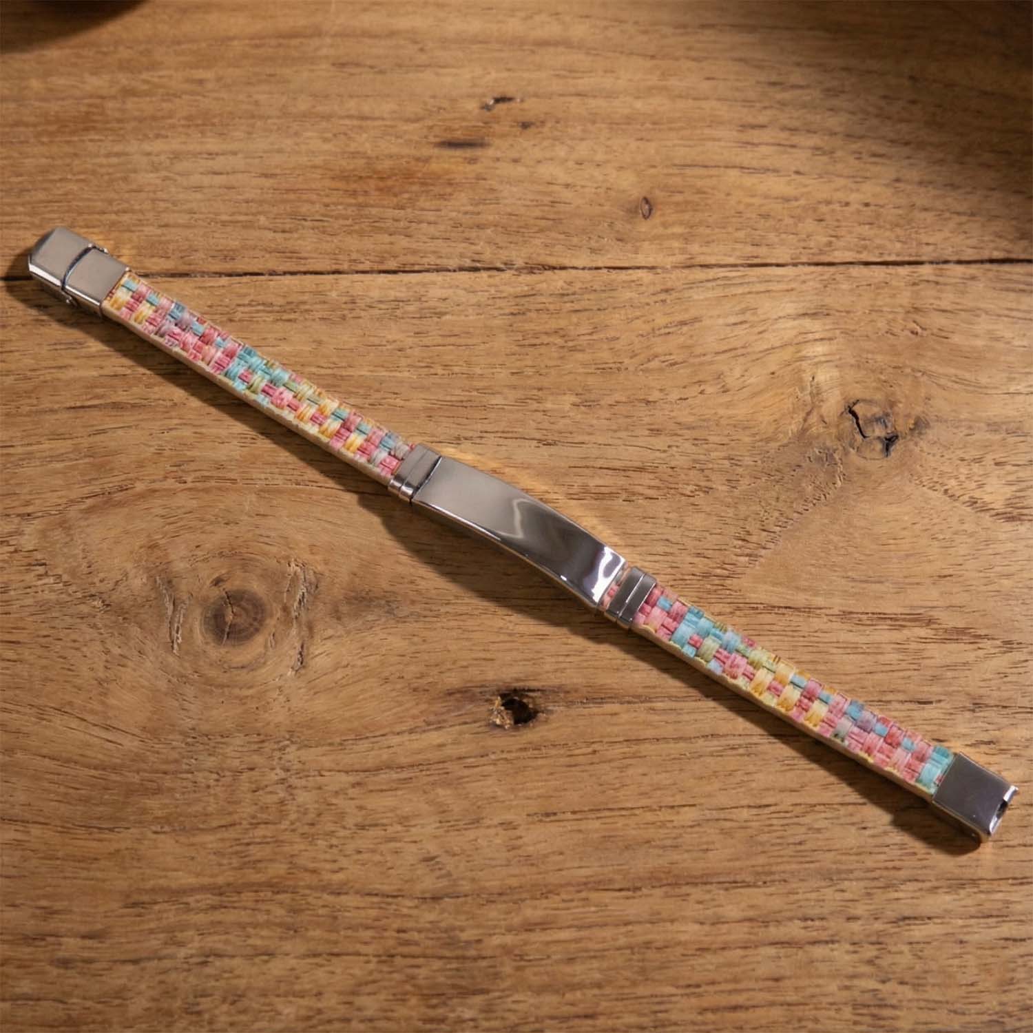 Custom Premium Fancy Wrist Bracelet with Multicolor Woven Design (1 Pc / Mix Design Belt) - Image 7