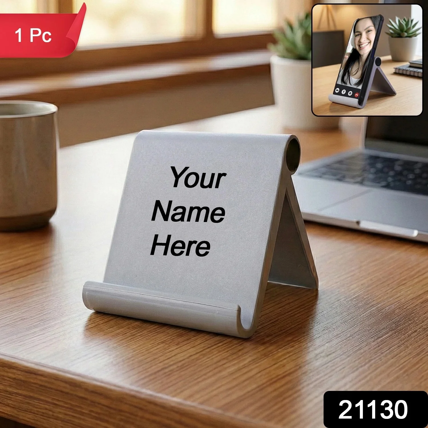 Customize Plastic Foldable Desktop Mobile Stand (1 Pc) - Image 2