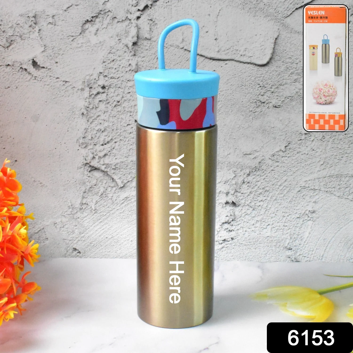 Customize / personalized Stainless Steel Double Wall Water Bottle (300ml) - Image 2
