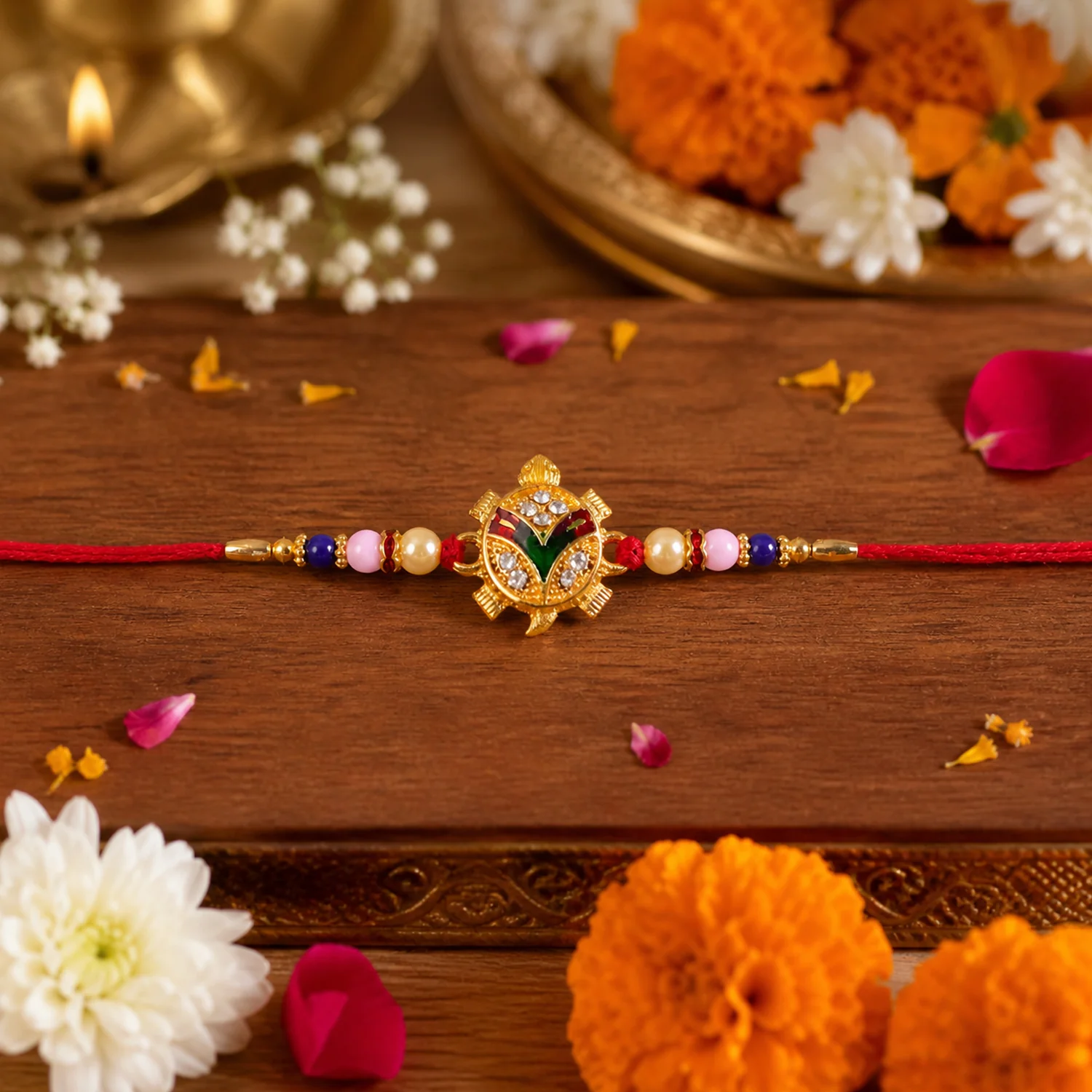 Traditional Tortoise Charm Rakhi - Image 3
