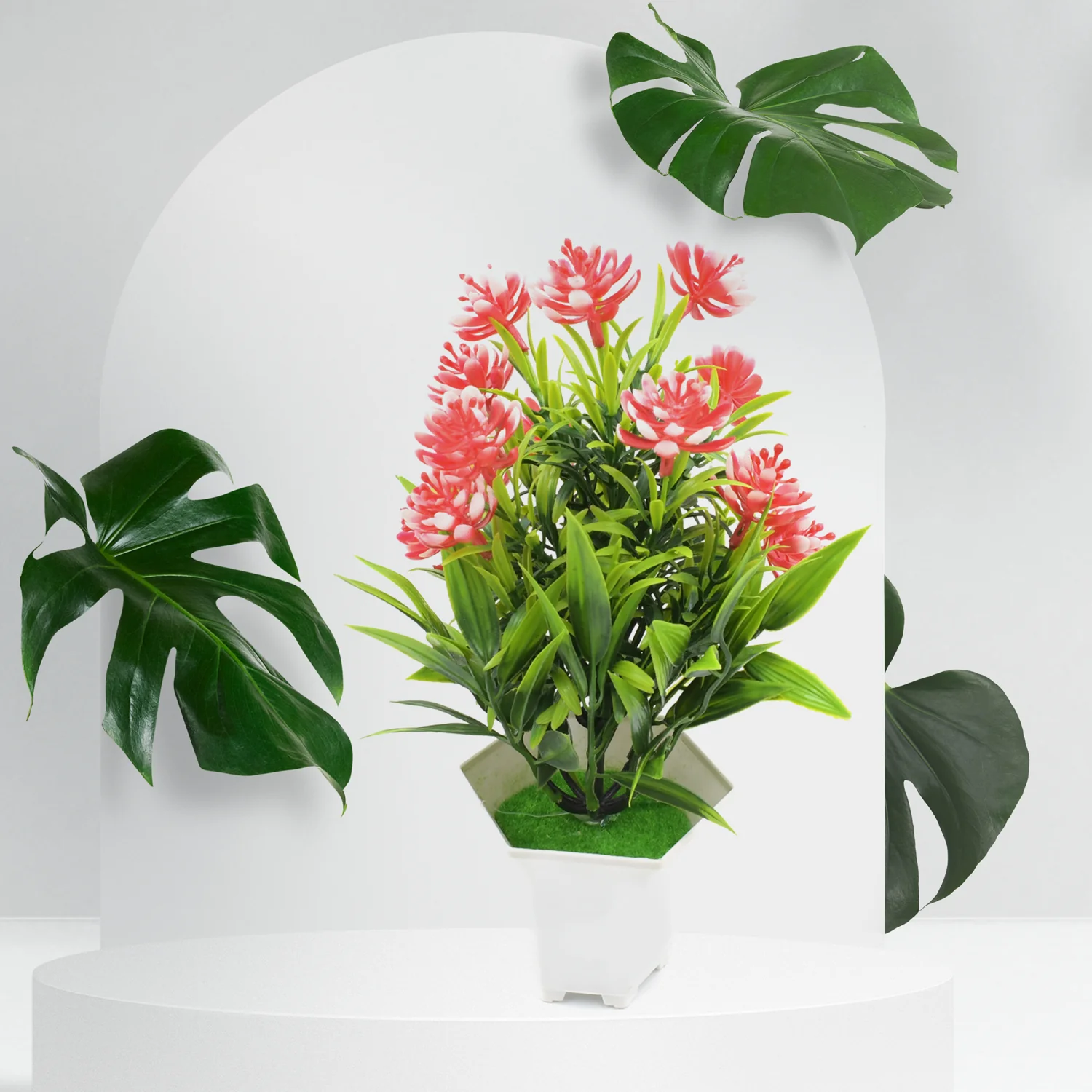 Wild Artificial Flower Plant for Home & Office Decor (1 Pc, Cute Pot) - Image 4