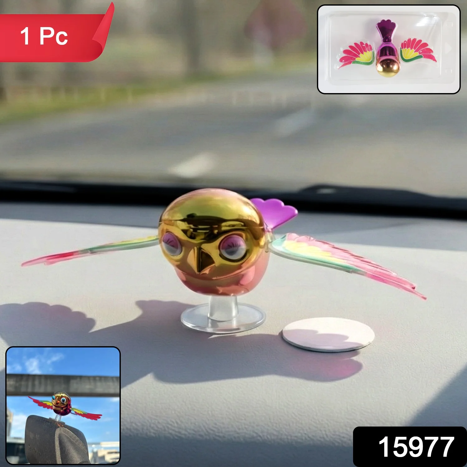 Wind Flying Bird Dashboard Decoration (1 Pc) - Image 2