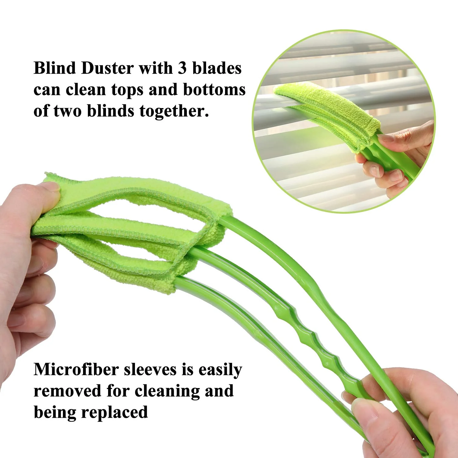 Window Blind Cleaner Brush Microfiber Sleeves – Dusting Tool for Shutters & AC (1 Pc) - Image 7