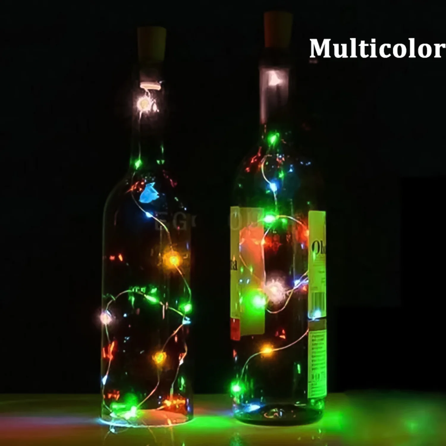Wine Bottle Cork LED String Light, 2M Cable Multicolor, Battery Operated (1 Pc) - Image 4