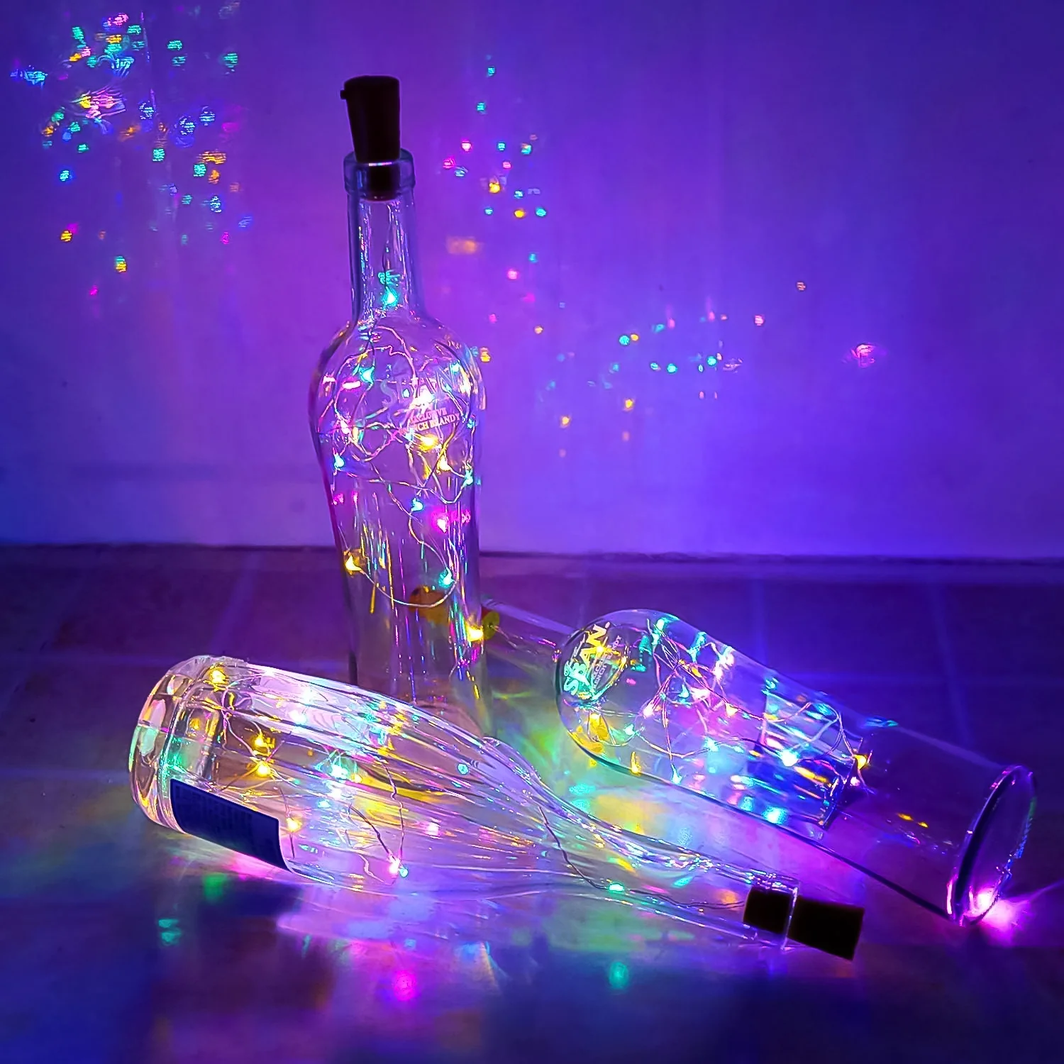Wine Bottle Cork LED String Light, 2M Cable Multicolor, Battery Operated (1 Pc) - Image 6