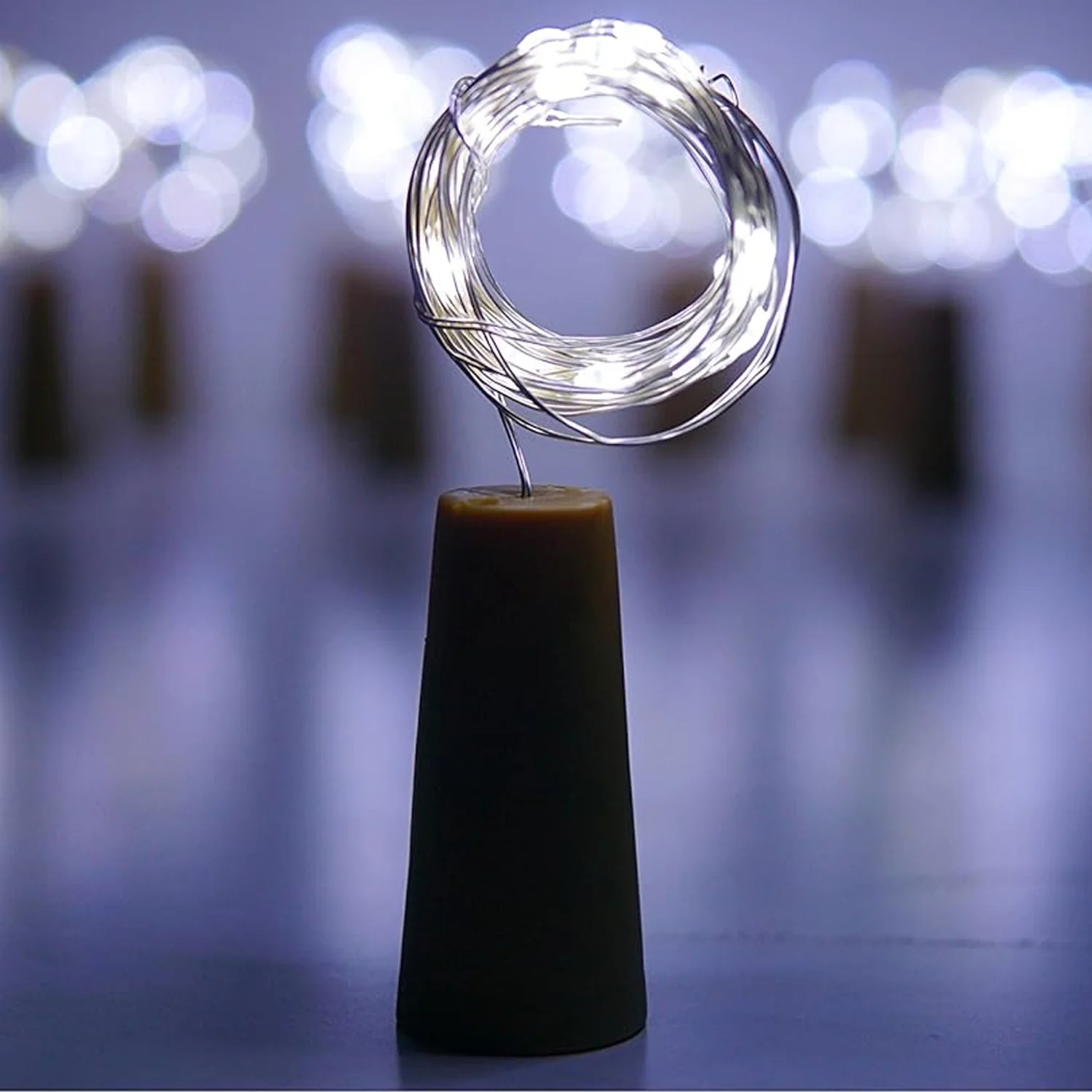 Wine Bottle Cork String Light | Multi LED / 2M Cable (White / 1 Pc) - Image 4