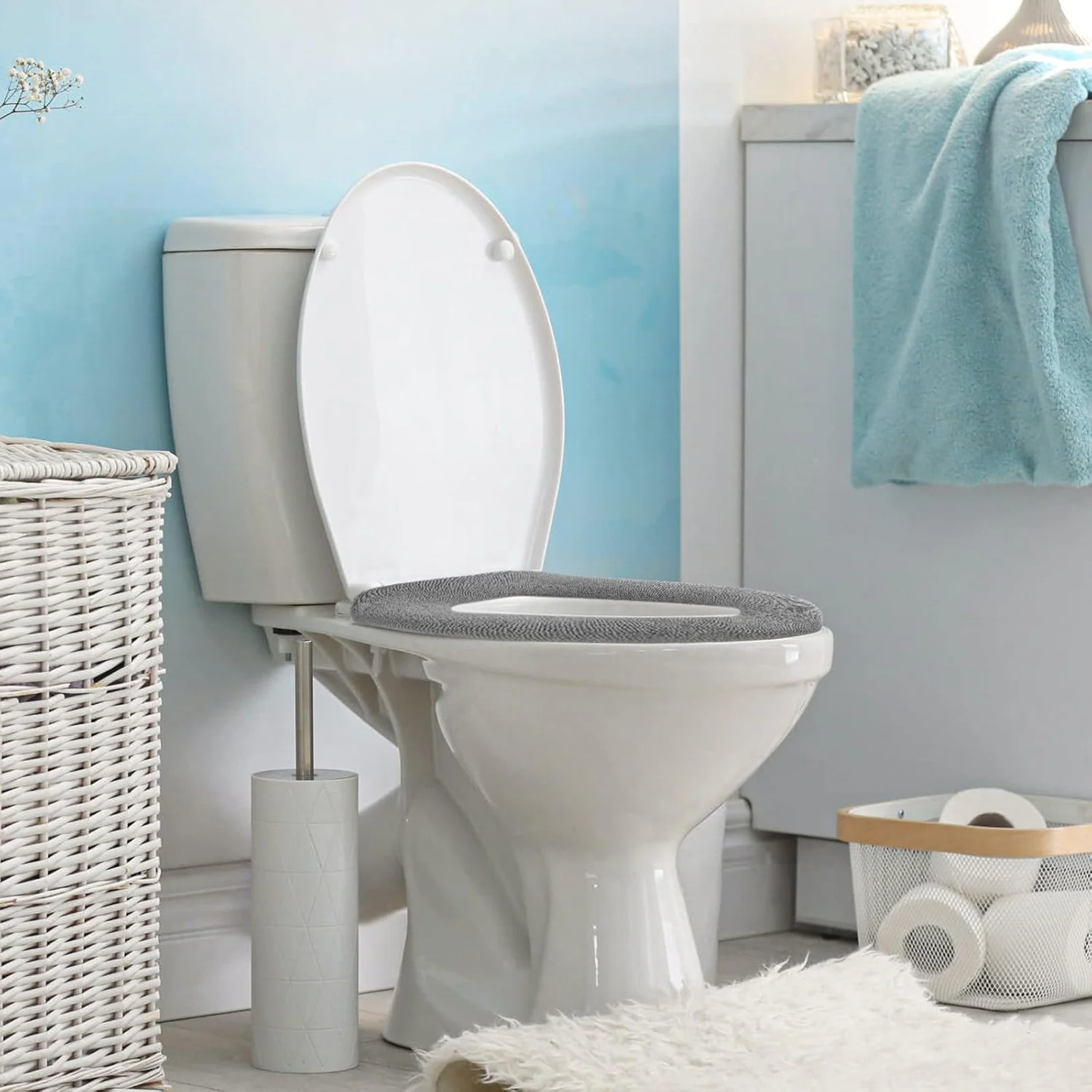 Winter Comfortable Soft Toilet Seat Mat Cover Cushion Plush - Image 8