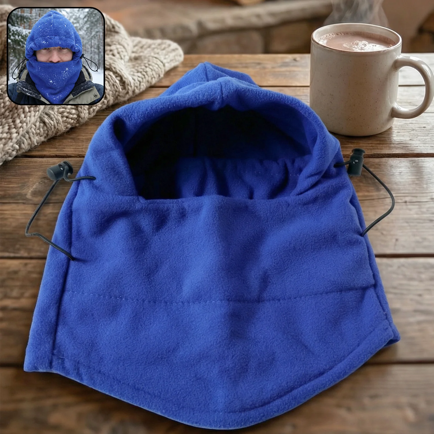 Winter Fleece Face Cover, Winter Cap (1 Pc) - Image 4