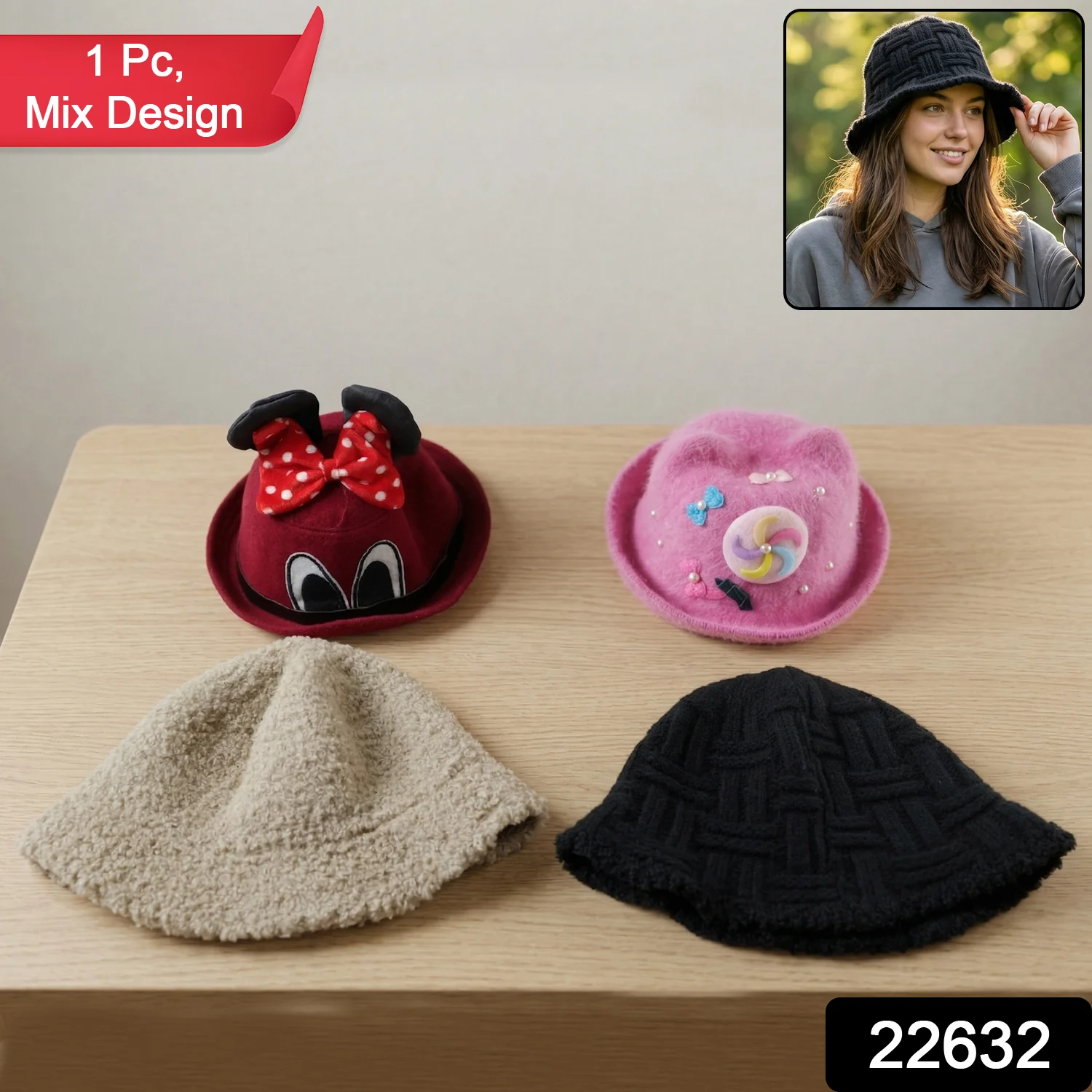 Winter And Summer Bucket Style Cap for Men Women & Kids 1 Pc - Image 2