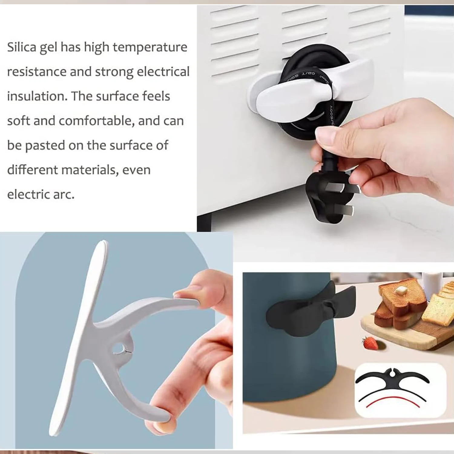 Power Plug Holder Organizer (1 Pc / 8x3 Cm / Small) - Image 6