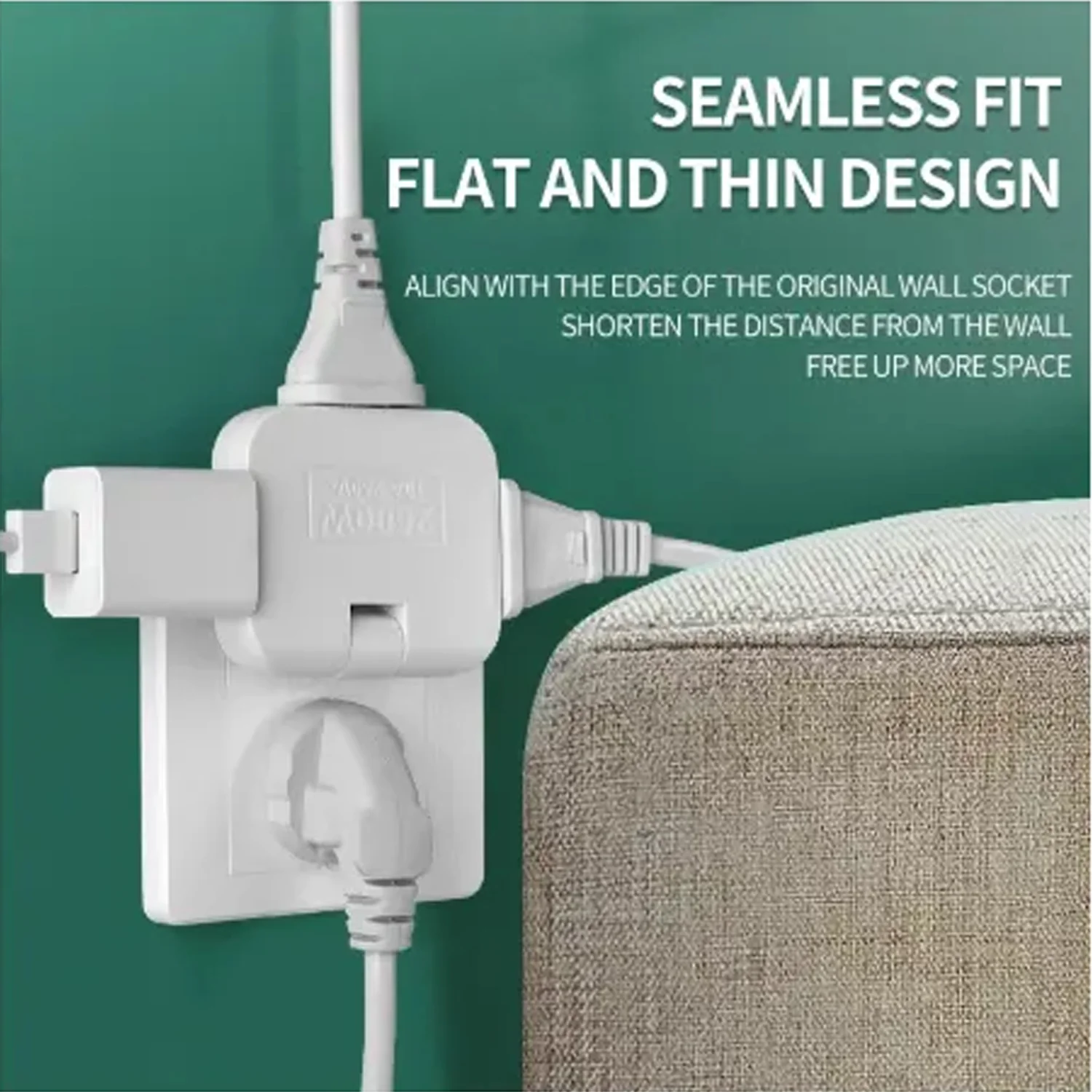 Wireless 3 in 1 Foldable Wall Plug Adapter / Socket / Converter (1 Pc) - Image 10