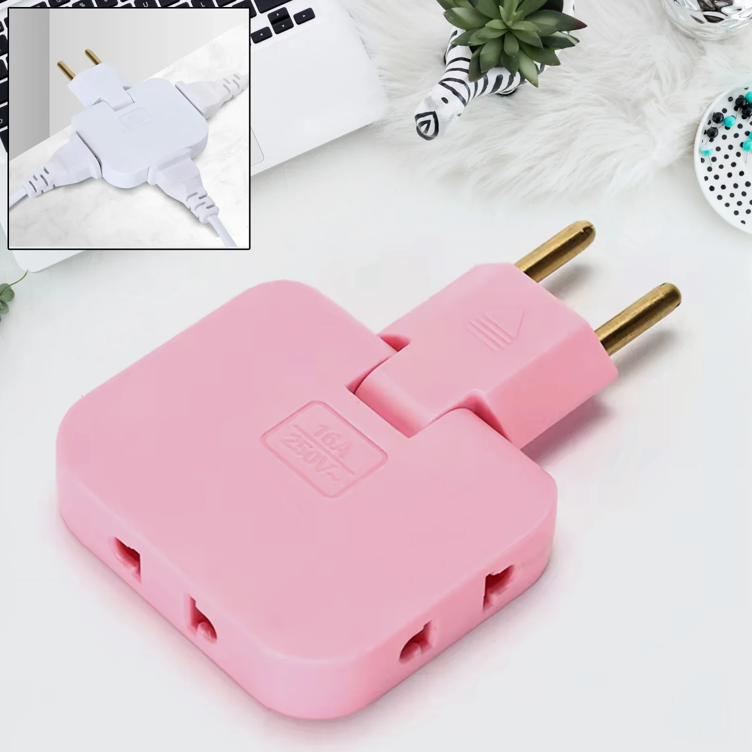Wireless 3 in 1 Foldable Wall Plug Adapter / Socket / Converter (1 Pc) - Image 8