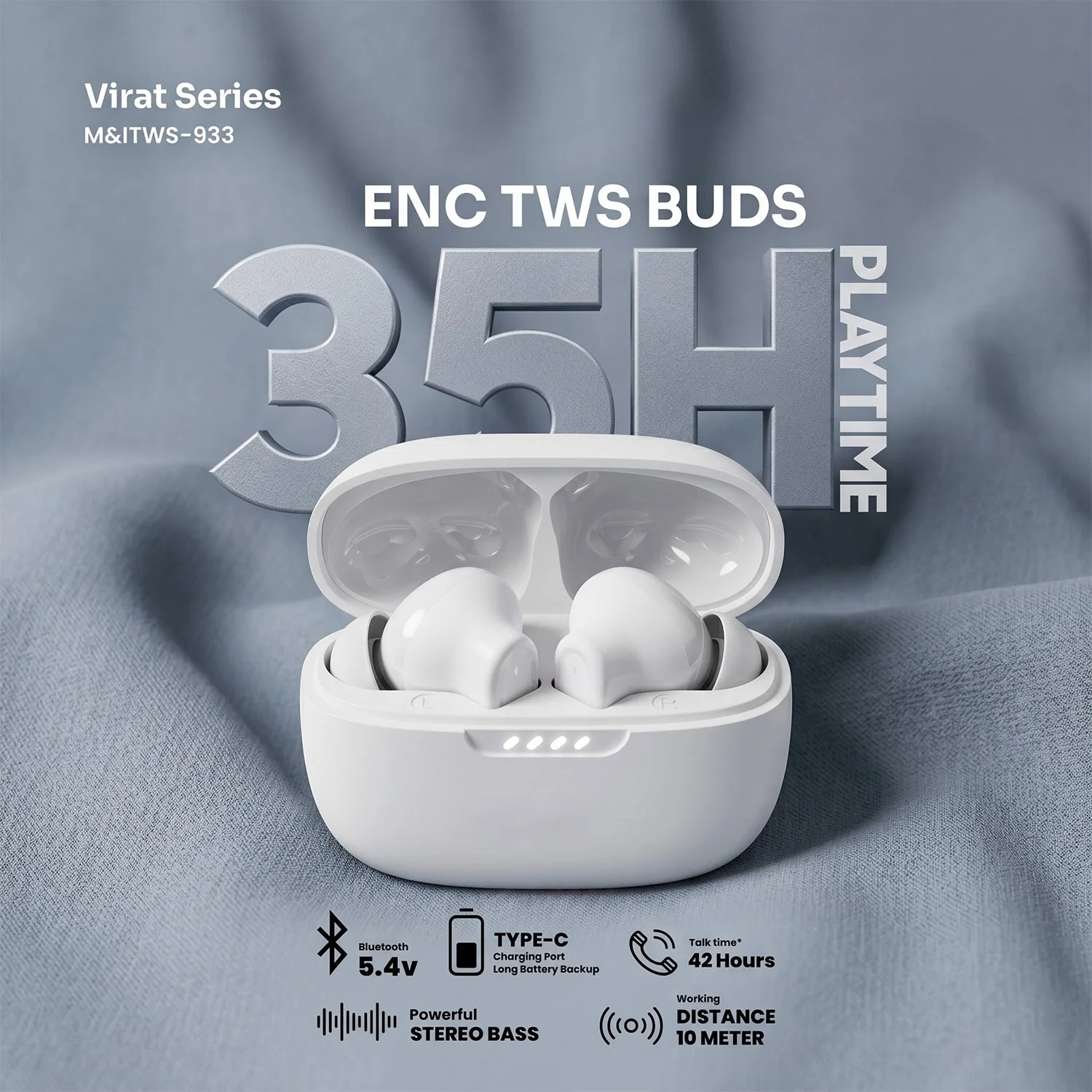Virat Series Wireless Bluetooth Earbuds (1 Pc) - Image 3