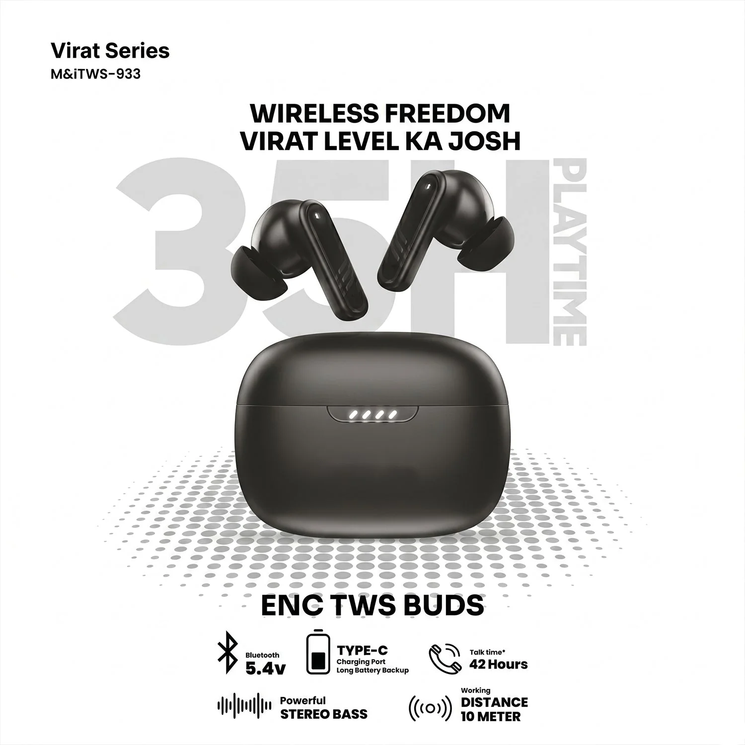 Virat Series Wireless Bluetooth Earbuds (1 Pc) - Image 4