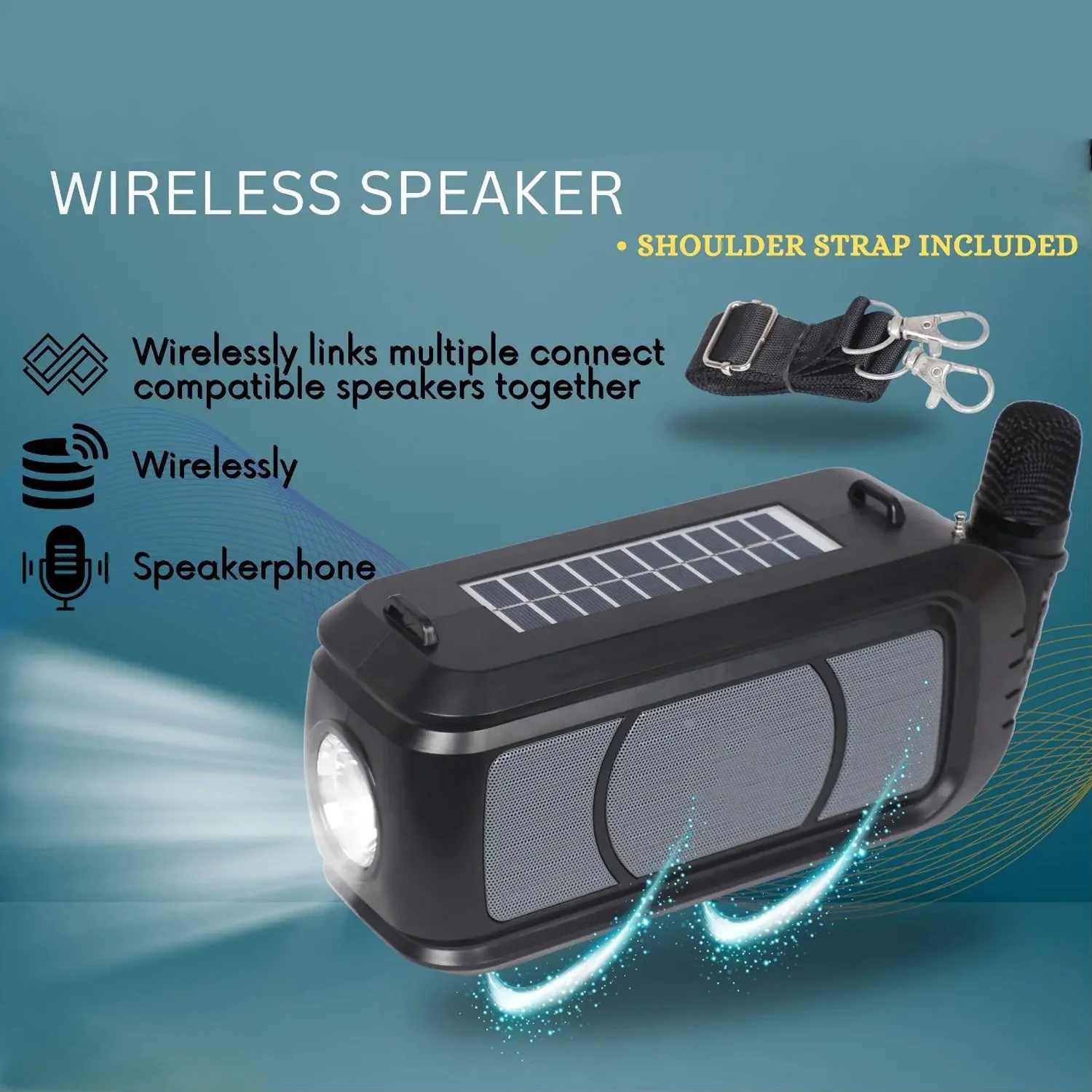 Wireless Bluetooth Speaker 5W High Bass with Wireless Mic / Microphone - Image 4